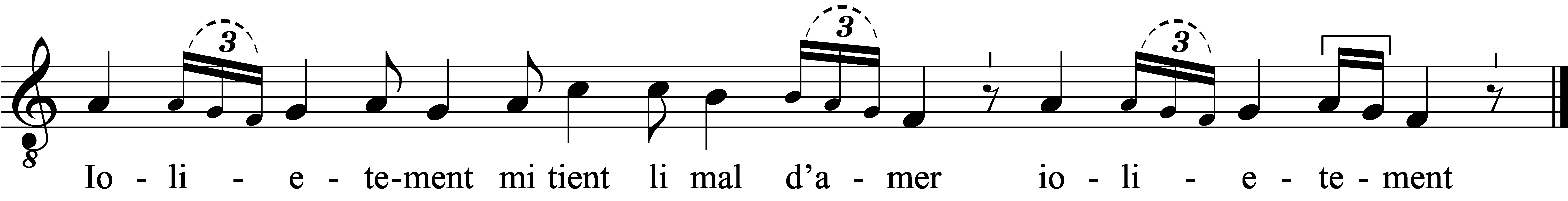Refrain musical notation